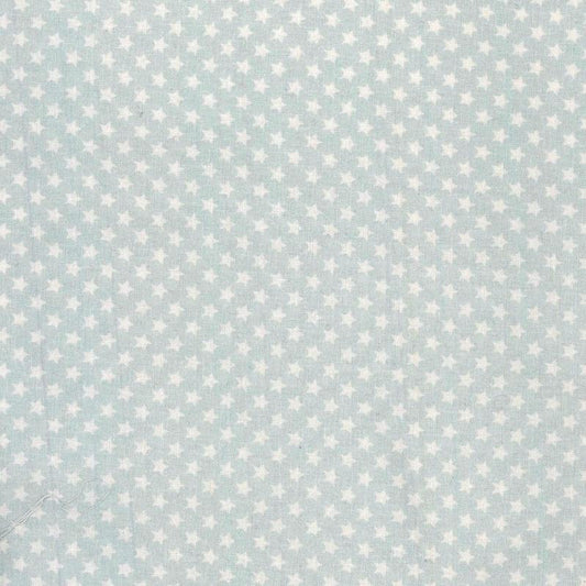 AU Maison Baumwollstoff Star Turquoise - kleine Sterne in Eierschalenweiß auf Pastell-Mint Sternestoff