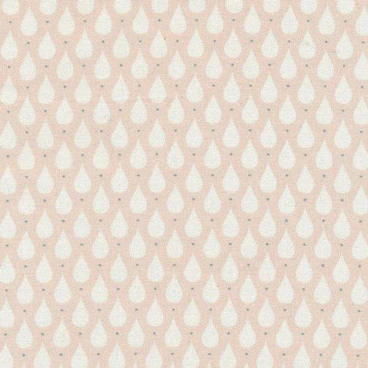 AU Maison Baumwollstoff Teardrops Soft Rose Tropfen Tränen Pünktchen Hellrosa Creme Grau