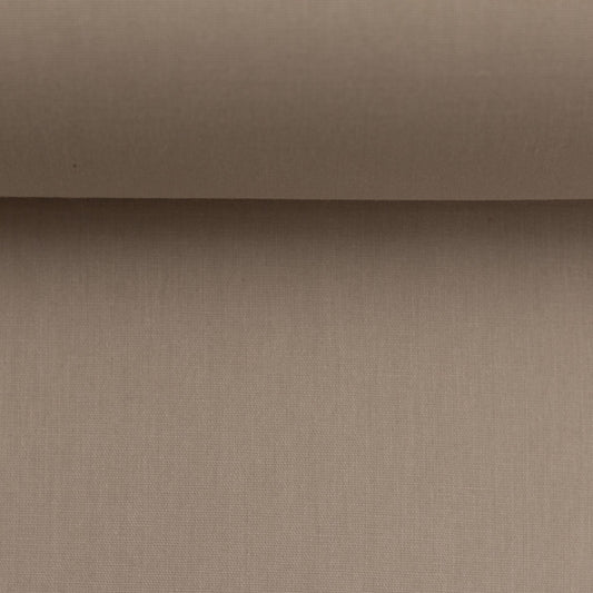 Tissu coton UNI SABLE BEIGE 150 cm de large Coton vendu au mètre