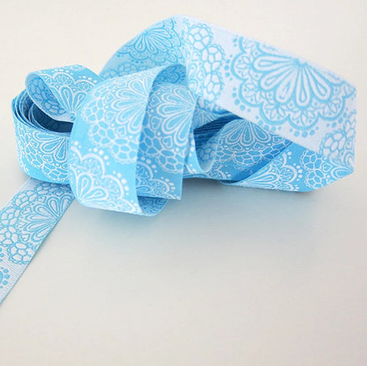 Webband SPITZENWERK hellblau 17 mm von Farbenmix